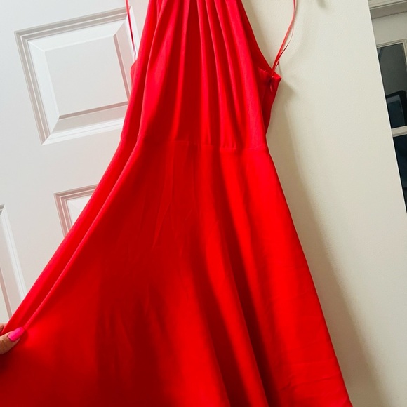 Express Red Halter Strapless Sundress - Picture 2 of 8